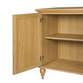 thumbnail image 3 of SANGO Newcomb Brown 2-Door Accent Storage Cabinet with Rattan Panels, 3 of 7