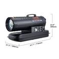 thumbnail image 6 of VEVOR Kerosene Forced Air Heater, 70000 BTU Portable Torpedo Diesel Space Heater with Thermostat, 5 Gallon Tank Energy-Efficient heavy-duty Heater, for Indoor Outdoor Use Workshop Industry, 6 of 9