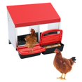 thumbnail image 1 of 2 Chicken Coop Nesting Boxes for Laying Eggs - Cleanable, Galvanized Stainless Steel Hen Nesting Boxes with Pull Out Roosting Boxes and Chick Perch, 1 of 4