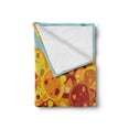 thumbnail image 2 of Woodland Soft Flannel Fleece Throw Blanket, Forest in Autumn Cartoon Composition Simplistic Nature, Cozy Plush for Indoor and Outdoor Use, 50" x 60", Yellow Vermilion, by Ambesonne, 2 of 6