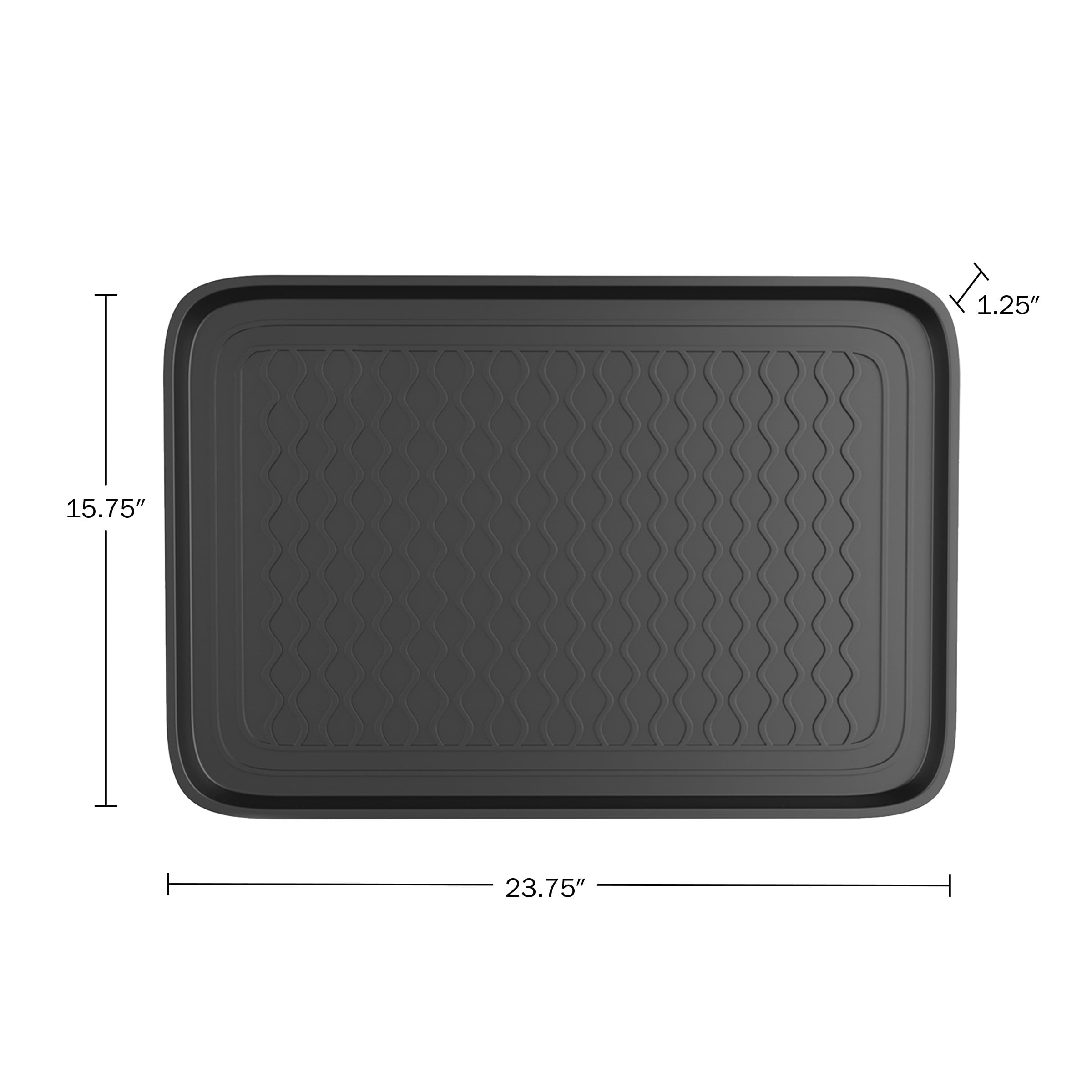 Stalwart 75-ST6102 All Weather Boot Tray, Black - Set of 2