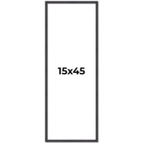 15x45 Rustic Brown Real Wood Picture Frame Width 0.75 inches | Interior Frame Depth 0.5 inches |