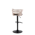 thumbnail image 5 of Cosi Adjustable Bar Stool, Chrome Bar Stools, Bar Chairs, Swivel Bar Stools, Bar Stools Set of 2 (Light Grey Wood, Black), 5 of 6