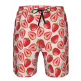 thumbnail image 3 of Fotbe Cute Strawberry Trajes de Baño Estampados para Hombre, Shorts de Verano de Secado Rápido, Ropa de Playa, Bañadores-Large, 3 of 6