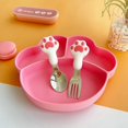 thumbnail image 3 of Cartoon Spoon Cartoon Spoon Nice-looking Easy to Clean Cute Cat Paw Design Mini Spoon/Fork Baby Tableware Daily Use, 3 of 6