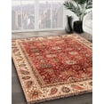 thumbnail image 3 of Ahgly Company Machine Washable Indoor Square Abstract Red Area Rugs, 4' Square, 3 of 7