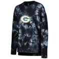 thumbnail image 2 of Women's MSX by Michael Strahan Black Green Bay Packers Bailey Tie-Dye Tri-Blend Pullover Sweatshirt, 2 of 3