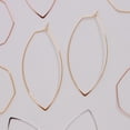 thumbnail image 4 of Humble Chic Geometric Marquise Threader Hoops - Hypoallergenic 18K Gold Plated, 3", 4 of 9