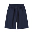 thumbnail image 5 of Ymyiu Mens Drawstring Shorts Men's Casual Classic Fit Elastic Waist Shorts with Drawstring Size 3XL(Navy, 3XL), 5 of 9