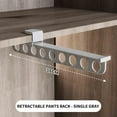 thumbnail image 6 of Pull Out Pants Rack, Slide Rail Wardrobe Organizer with Adhesive 10ml, Non Llation & Space Saving Design for Efficient Clothes Storage in Closets and Bedrooms,Vsgery, 6 of 9