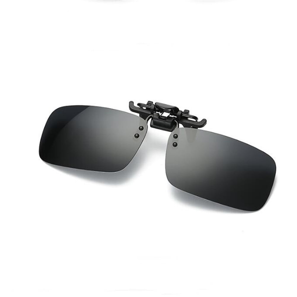 Day Night Vision Lens Polarized Sunglasses Flip-up Clip On Driving Glasses 