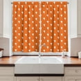 thumbnail image 2 of Ambesonne Tornado Kitchen Curtains, Whirlwind Pattern on Orange, 55"x39", Orange White, 2 of 3