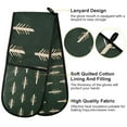 thumbnail image 2 of Yayeee Double Oven Mitt Kitchen Heat Resistant Baking 35" x7" Quilted Glove, Beige Plants, 2 of 6
