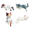 thumbnail image 1 of Juego de 4 piezas de decoración para el salpicadero, accesorios para el interior del coche, adorables figuras de gatos de resina para el retrovisor, p, 1 of 8