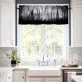 thumbnail image 4 of Horror Forest Valance Curtain Scary Dark Spooky Landscape Gothic Halloween Rod Pocket Valance Window Treatments 1 Panel Short Curtains for Kitchen Farmhouse Living Room Decor 54x18 in, 4 of 6