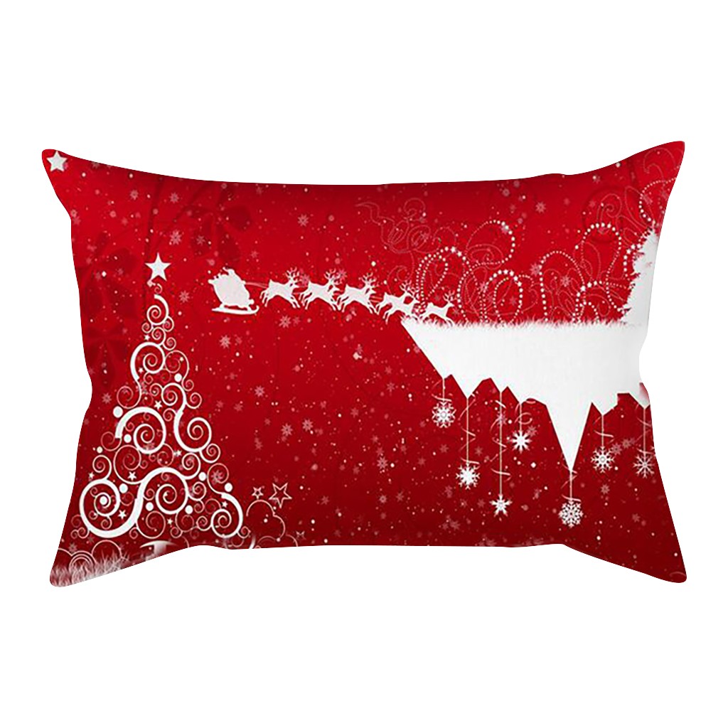 Dtydtpe fall pillow covers Cotton Pillow Case Linen Cushion Cover Merry