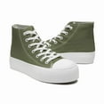 thumbnail image 3 of Womens Mens High Top Canvas Sneakers Lace Up Platform Casual Shoes Classic Comfortable Fashion Sneakers, 3 of 6