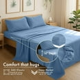 thumbnail image 6 of RUVANTI 100% Cotton Flannel Sheets Full Size - 4 Piece Warm, Soft & Breathable, Deep Pocket, Double Brushed Cozy All Season Bedding Set, Coronet Blue, 6 of 7