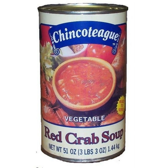 Chincoteague Vegetable Red Crab Soup 12/15 oz cans Heat & Serve