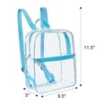 thumbnail image 6 of Genreen Stadium Approved Clear Mini Backpack 11.5H x 5W x 9.5L Cold-Resistant Transparent PVC Backpack with Work, Security Travel & Stadium (Sky Blue), 6 of 7