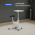 thumbnail image 3 of FlexiSpot Home Office 3-IN-1 Exercise Bike Under Desk Cycle Bike Chair With Desktop 350LBS Heavy Duty for Exercise at Home,White, 3 of 11