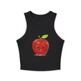 thumbnail image 4 of Apple Tank Top Women's Micro Rib Racer Tank Top Bella+Canvas 1019, 4 of 6