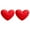 Red, variant on 1 Pair Women Earrings Heart Shape Candy Color Lady Korean Style Long Lasting Stud Earrings for Dating Acrylic Red
