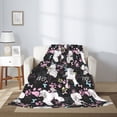 thumbnail image 2 of Throw Blanket for Couch Sofa and Bed, Artistic Poodle Dog Multicolor Super Soft Plush Throw Blanket, Fuzzy Cuteness Comfy Warm Washable Flannel Blanket & Throws for All Season 40"x30", 2 of 5