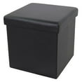thumbnail image 2 of The Urban Port C206-123047 15 x 14.76 x 14.76 in. Foldable Storage Ottoman, Black, 2 of 4