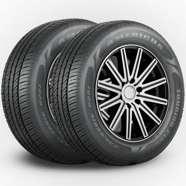Pair of 2 Americus Touring Plus 235/60R16 100H Tire, 60,000 Mileage Warranty, All Season AMD0079