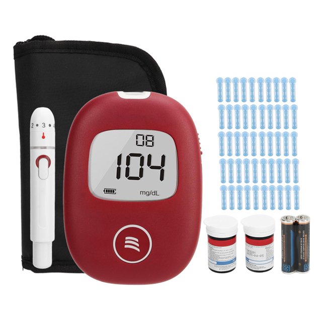 Kit de monitor de glucosa en sangre Kit de prueba de azúcar en sangre de alta precisión uso doméstico para mujeres embarazadas personas mayores tipo B