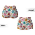 thumbnail image 3 of Sigee Easter Egg Print Women's High Waist Workout Shorts - Squat Proof, Tummy Control, Yoga and Gym Activewear-XX-Large, 3 of 9