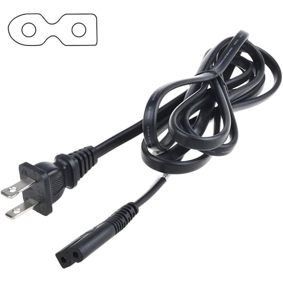 ccwmincc 6ft AC Power Cord Cable Plug for Toshiba SD-1700 1800 1805 DVD Player 2 Prong