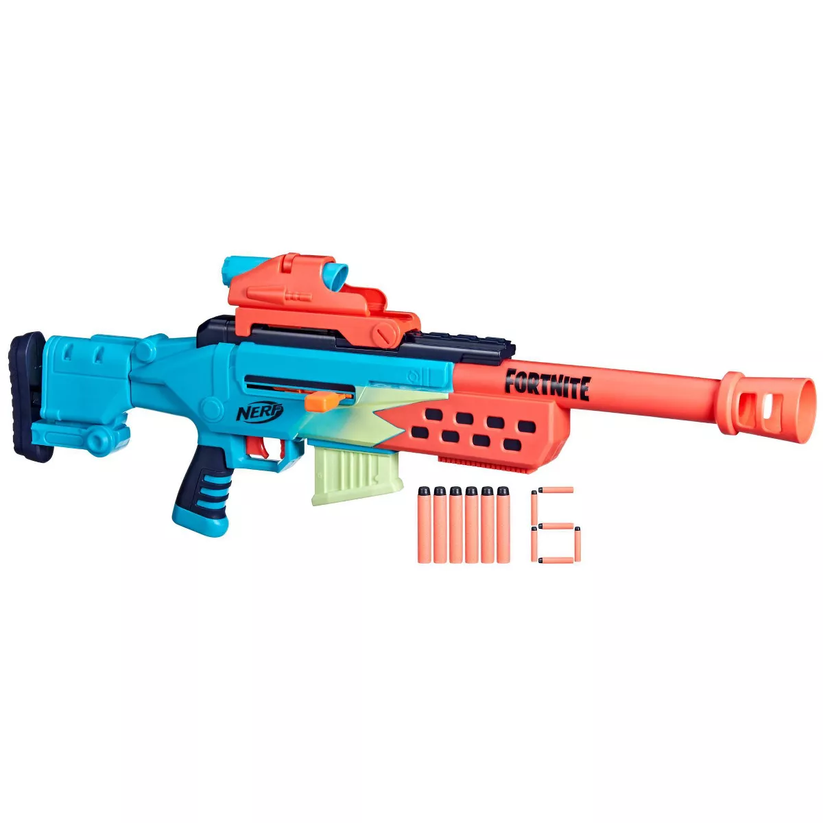 【新品】FORTNITE×NERF STORM SCOUT ナーフフォートナイト Nerf Fortnite Storm Scout Blaster, Nerf Scope, 6-Dart Clip