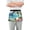 Cartoon Seaside Scenery, variant on Shark Singing Server Apron with 3 Pockets Waterproof Waitress Waist Short Apron for Man Woman 12 Inches