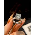 thumbnail image 1 of 1Pc 5ct Moissanite Engagement Ring Handmade Sterling Silver Rings With Gift Box For Her With Anniversary Gift Idea Valentines Gift For Wife Fine Jewelry Gift (Randomly send box colors), 1 of 5