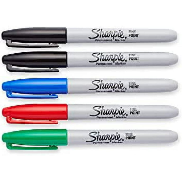 Sharpie Permanent Markers, Fine Point, Assorted Colors, 5 Count 