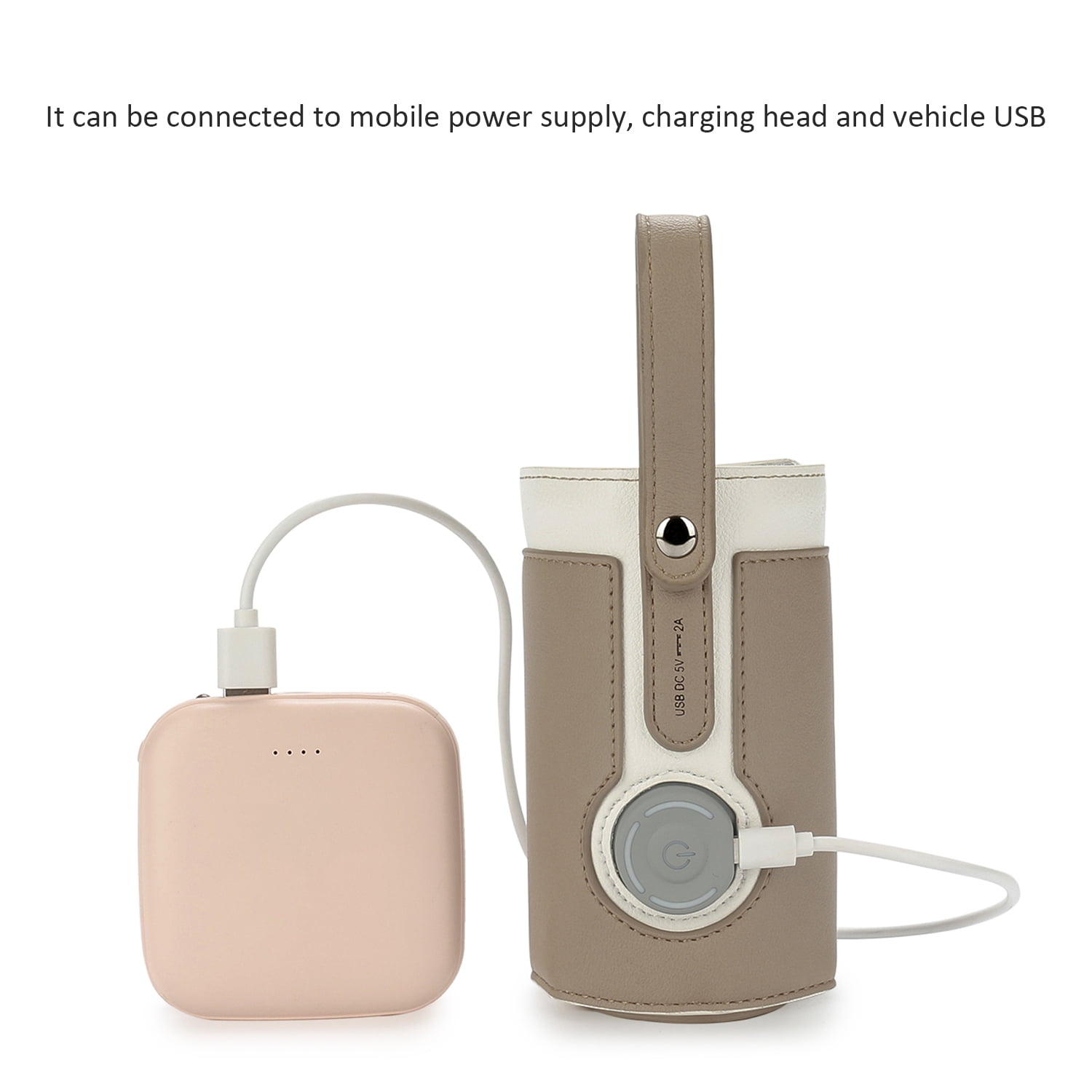 Baby Bottle Warmer USB Baby Bottle Warmer Bag Portable Feeding Bottle Warmer Baby Thermostat Bag for Travelling Outdoor