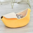 thumbnail image 6 of Cute Banana Cat Bed House,Warm Soft Punny Dogs Sofa Sleeping Playing Resting Banana Bed,Lovely Pet Supplies for Cats Small Dog Rabbit, 6 of 7