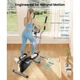 thumbnail image 3 of Elliptical Exercise Machine, Ultra-Quiet Elliptical Machine for Home, 6KG Flywheel Elliptical Trainer, 16 Resistance Levels Elliptical Training Machines w/Pulse Sensor, LCD Monitor, 3 of 9