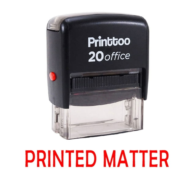 Printtoo Office Stationary Stamp PRINTED MATTER Self Inking Rubber Stamp-Red