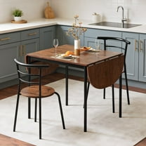 GVN Dining Room Table Set,Dining Table Set,3 Pieces Dining Set with 2 Chairs and Modern Kitchen Table for Small Space-Brown