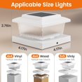 thumbnail image 3 of Fence Post Solar Lights Warm & Flickering Flame Modes LED Fence Post Lights for x Wood Vinyl Posts Solar Powe Auto On/Off Deck Patio Fence Yard Lighting, 3 of 6