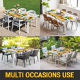 thumbnail image 5 of Yellow Sunflowers Table Cloths for 3 Foot Rectangle Tables, Elegant Pastoral Floral Watercolor Wooden Patio Waterproof Elastic Fitted Tablecloths, Washable Rectangular Table Cover for Camping, 5 of 8