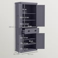 thumbnail image 3 of HOMCOM 72" Kitchen Pantry Cabinet Cupboard with Doors, Navy Blue, 3 of 8