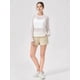 thumbnail image 5 of Blusa de Entrenamiento Holgada de Larga con Transparente para Mujer, Cuello Redondo y Mangas Largas L, 5 of 8