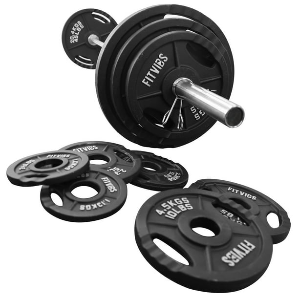 BalanceFrom Cast Iron Olympic Weight Including 7FT Olympic Barbell and