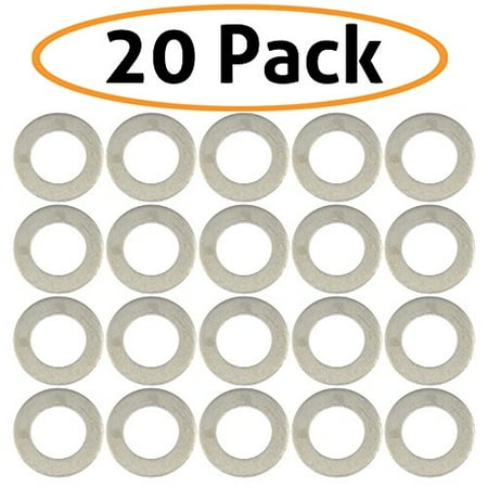 Scion Oil Drain Plug Gasket - Oil Drain Plug Gaskets for Honda - Pack of 20 - 94109-14000 (Honda Oil Crush Washer)