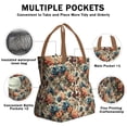thumbnail image 3 of Pioneer Flower Floral Print Pattern Drawstring Lunch Bag Women - Drawstring Lunch Bag Insulated for Work Office - Stain-Resistant Large Lunchbags for Women with Multi-Pockets, 3 of 6