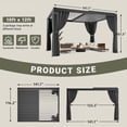 thumbnail image 4 of MUCHANT Outdoor 10x12 FT Louvered Pergola, Aluminum Pergola with Adjustable Louvered Roof for Patio, Deck, Garden, Gray, 4 of 9